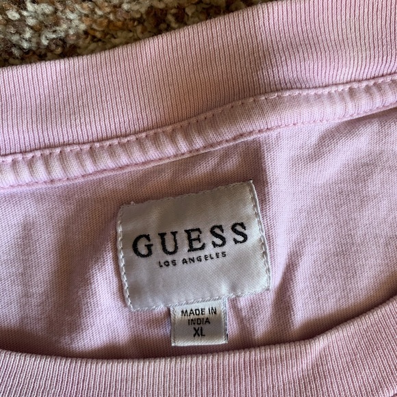 Guess denim shirt pink with signature triangle - Picture 3 of 3